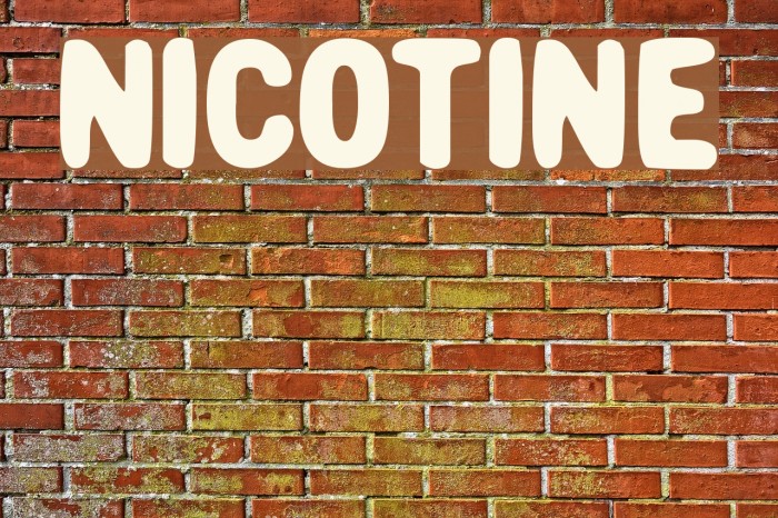 Nicotine Font examples