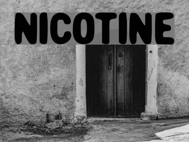Nicotine Font examples
