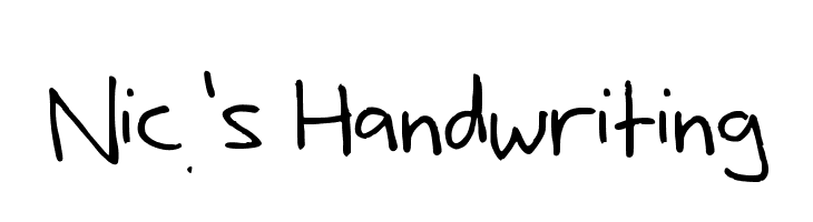 Nic's Handwriting  Free Fonts Download