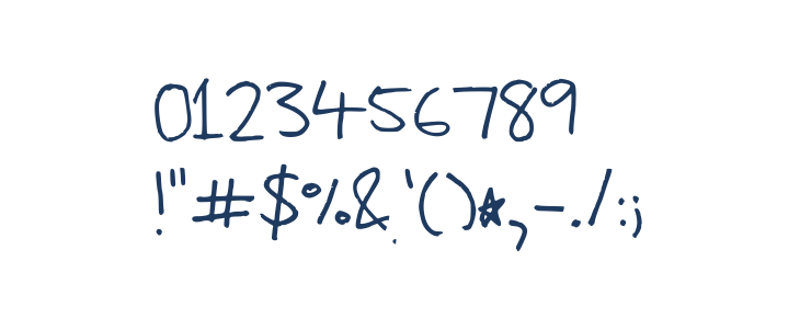 Nic's Handwriting Other Characters