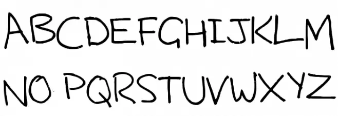 Nic's Handwriting خط أحرف كبيرة
