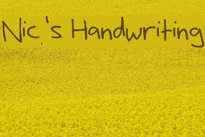 Nic's Handwriting Example 1