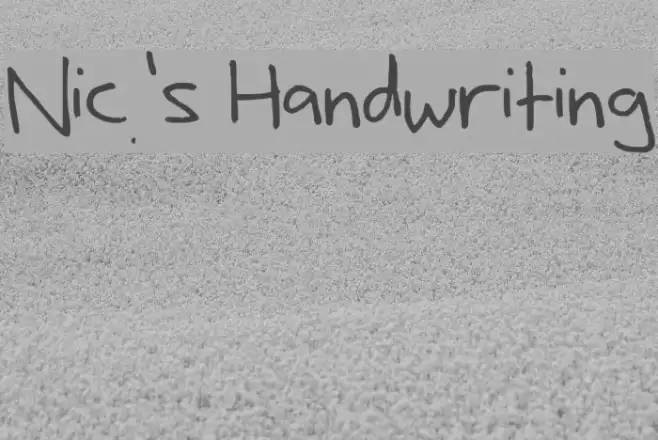 Nic's Handwriting Font examples