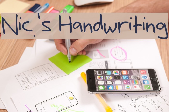 Nic's Handwriting Example 2