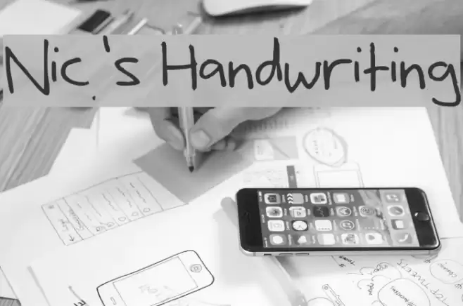 Nic's Handwriting Font examples