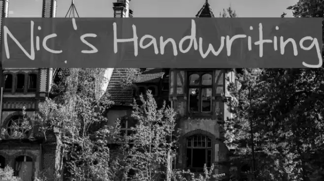 Nic's Handwriting Font examples