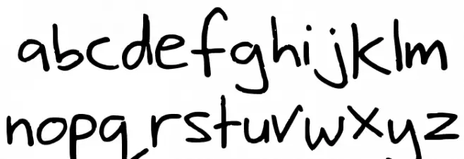 Nic's Handwriting फ़ॉन्ट लोअरकेस