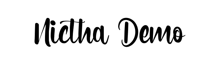 Nictha Demo  नि: शुल्क फ़ॉन्ट्स डाउनलोड