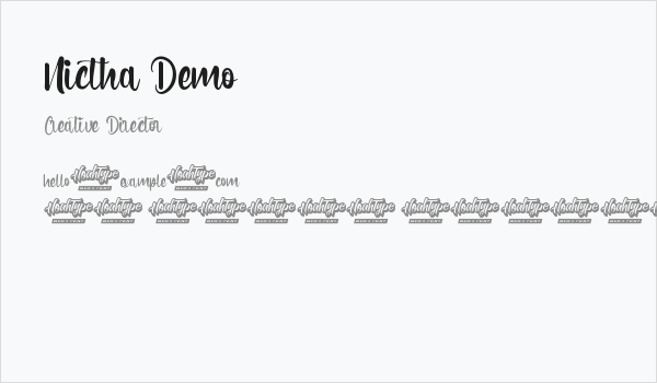 Nictha Demo Business Card