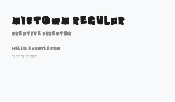 Nictown Regular Business Card