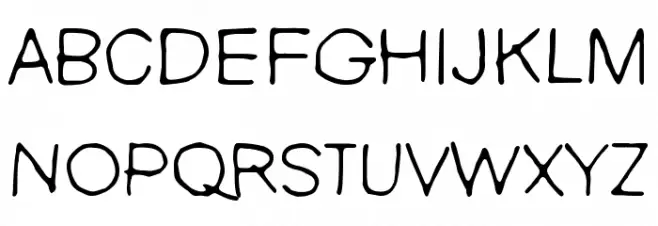 Nie Zabawne Komik Font LOWERCASE