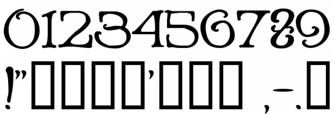 Niederwald Font OTHER CHARS