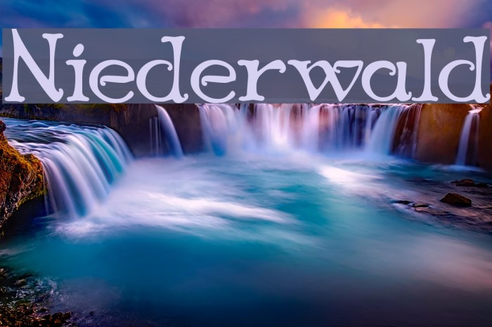 Niederwald Font examples