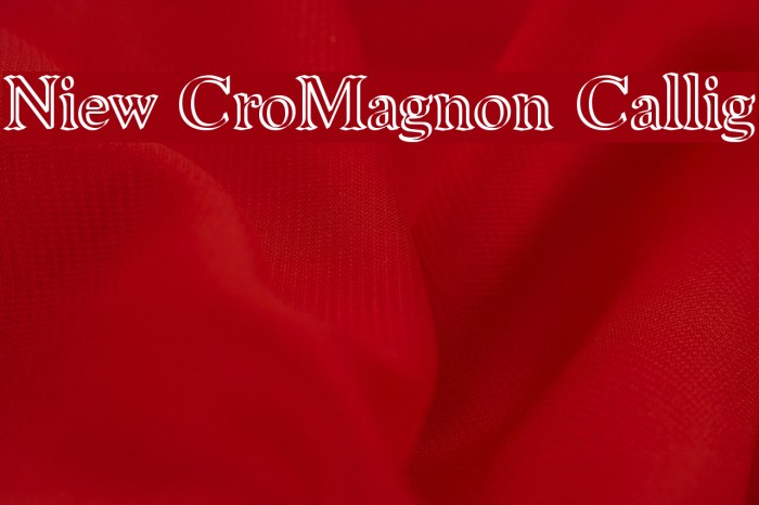 Niew CroMagnon Callig Font examples