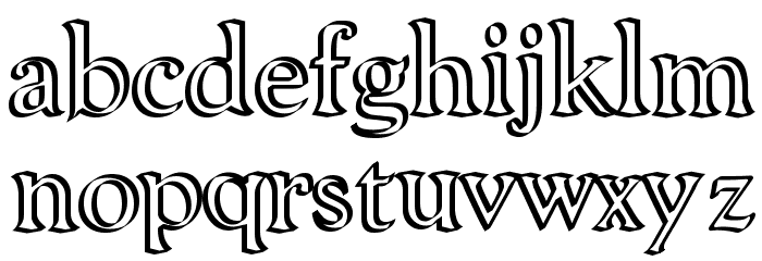Niew CroMagnon Callig Font LOWERCASE