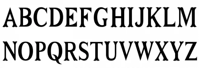 Niew CroMagnon Narrow Schriftart Groß