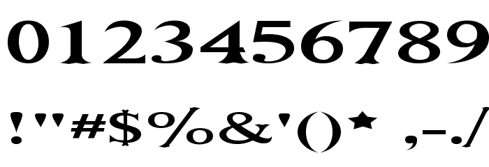Niew CroMagnon Wide Font OTHER CHARS