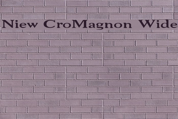 Niew CroMagnon Wide Font examples