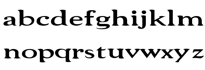Niew CroMagnon Wide Font LOWERCASE