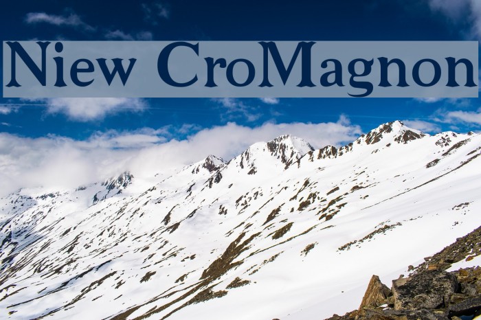 Niew CroMagnon Font examples