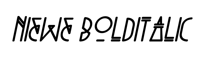 Niewe-BoldItalic  Free Fonts Download