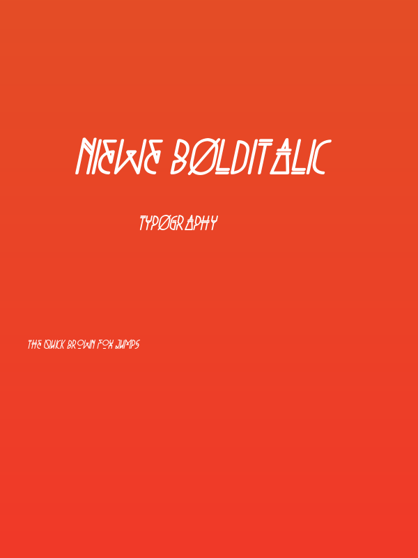Niewe-BoldItalic Poster