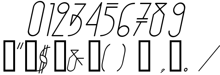 Niewe-Italic Font OTHER CHARS