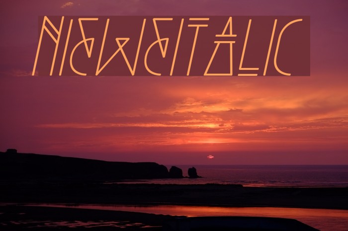 Niewe-Italic Font examples