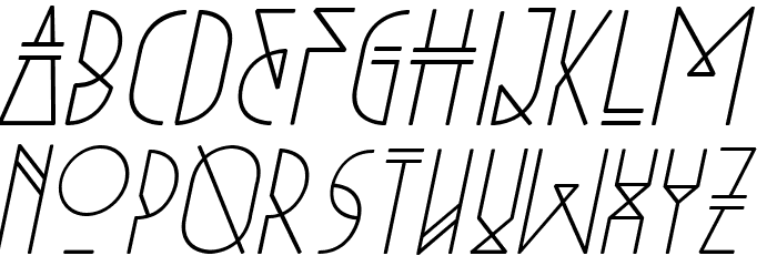 Niewe-Italic Font LOWERCASE
