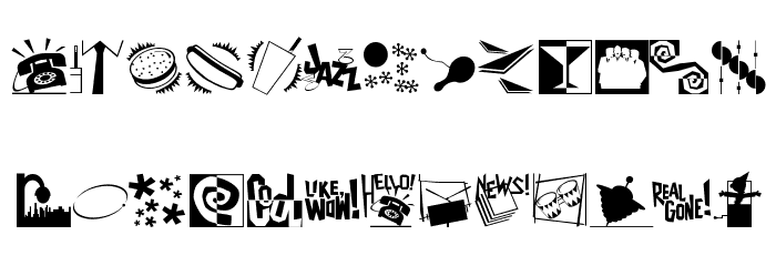 Nifty 50's Icons 2 JL Font LOWERCASE