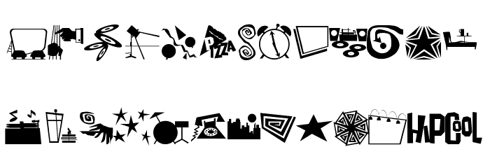 Nifty 50's Icons 3 JL Font LOWERCASE