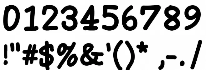 NiftyNotetaker Font OTHER CHARS