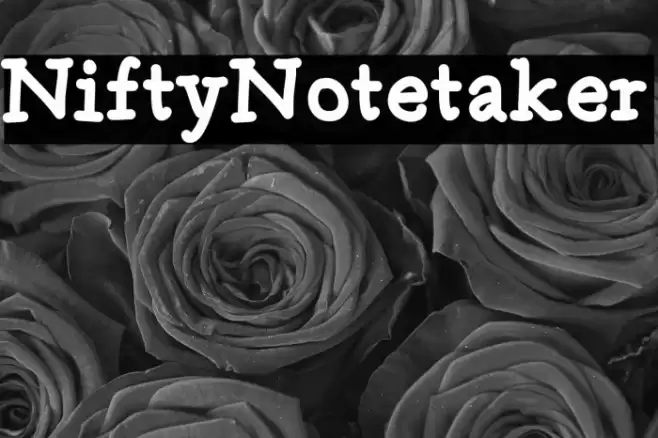 NiftyNotetaker Font examples
