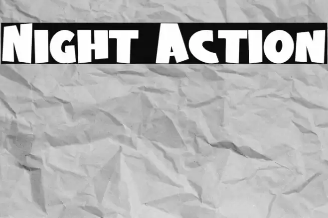 Night Action Font examples