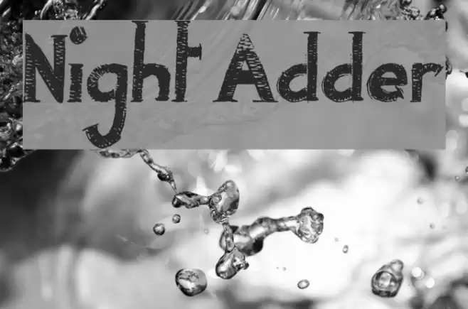 Night Adder Font examples
