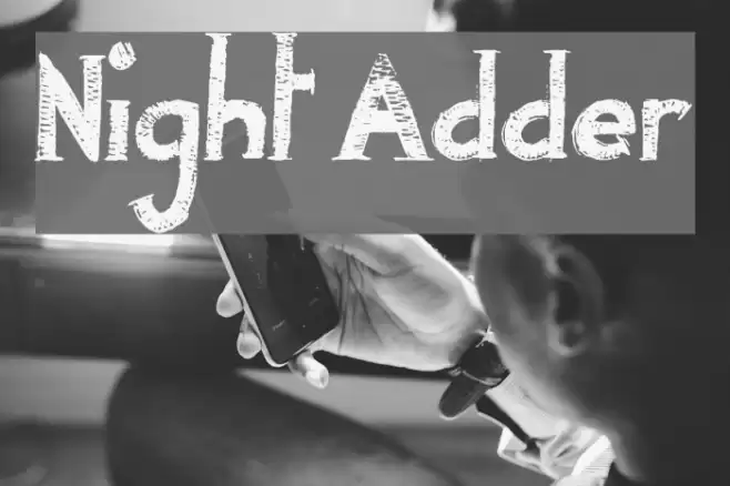 Night Adder Font examples