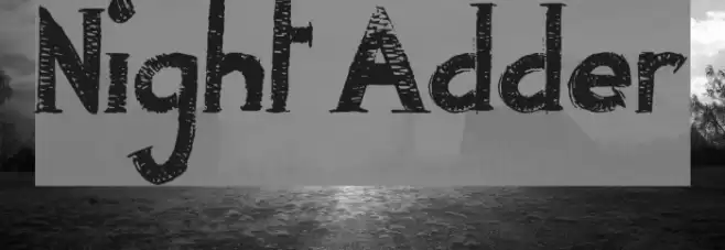 Night Adder Font examples