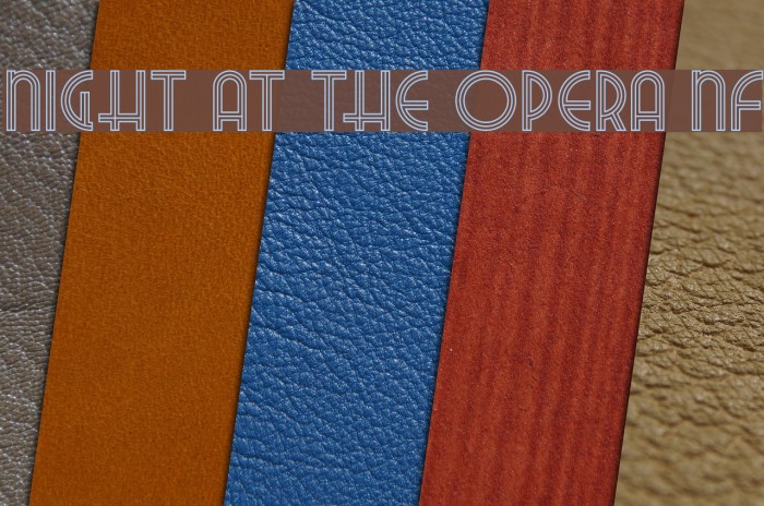 Night At The Opera NF Font examples