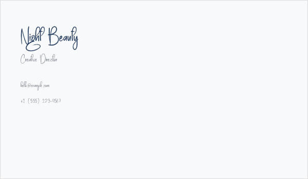 Night Beauty Business Card