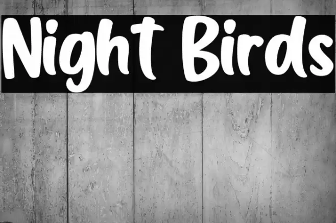 Night Birds Font examples