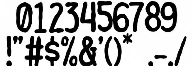 Night Blood フォント その他の文字