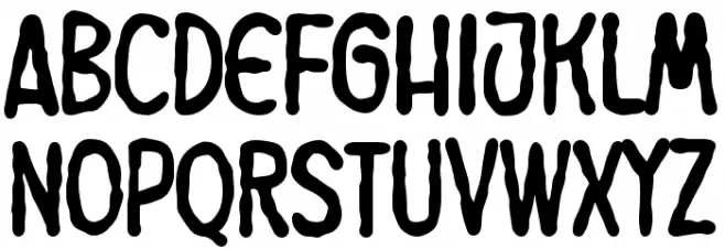 Night Blood フォント 大文字