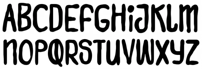 Night Blood フォント 小文字