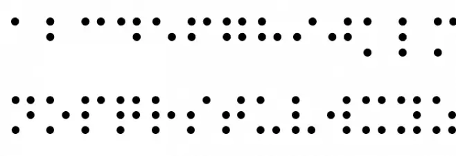 Night Braille Шрифта ВЕРХНИЙ