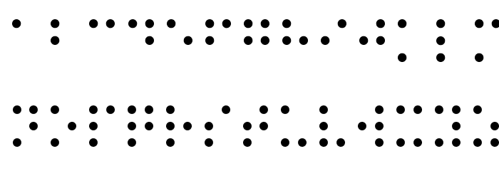 Night Braille Font LOWERCASE