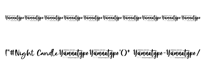 Night Candle Personal Use Font OTHER CHARS