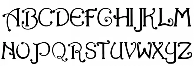 Night Christmas 字体 大写