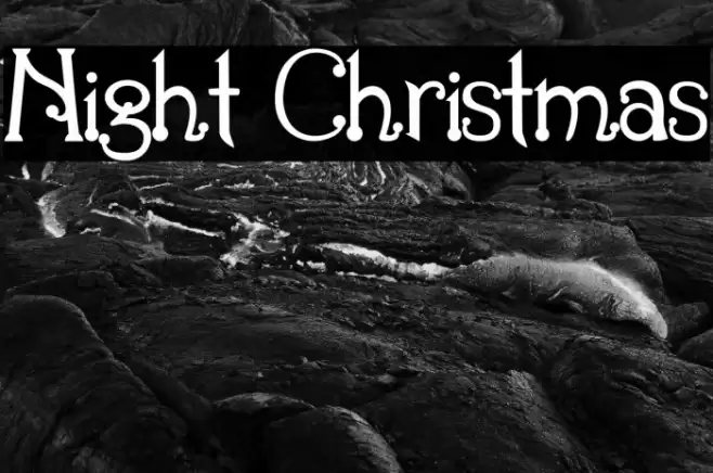 Night Christmas 字体 examples