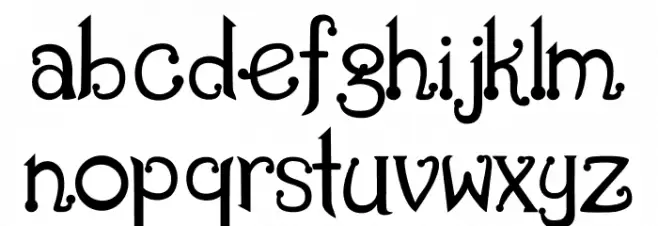 Night Christmas 字体 小写