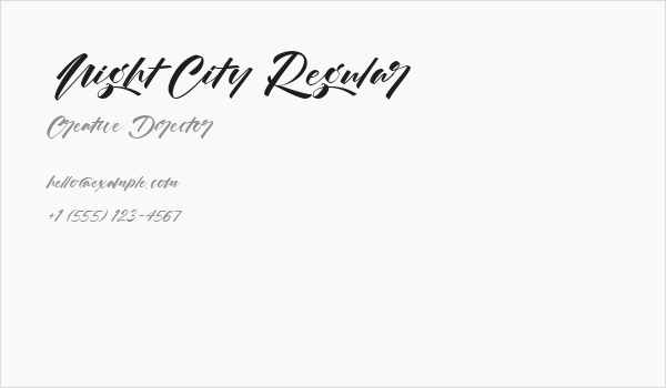 Night City Regular Business Card
